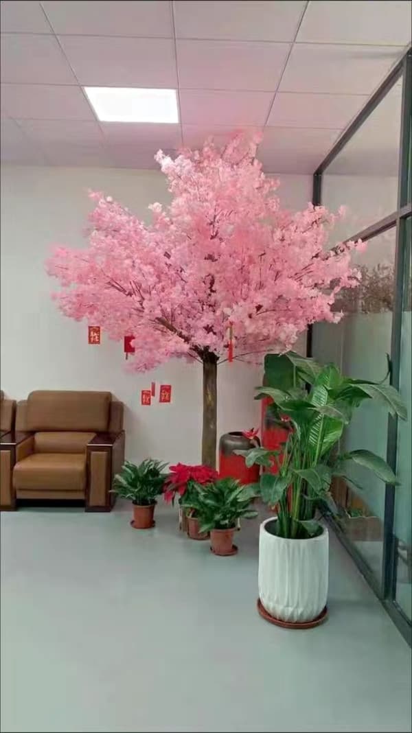 Vit Simulerad Körsbärsblomsträd Bröllopsbåge Set Konstblomma Simulerad Päronblomma Önsketräd Utomhus Golvdekoration Pink Size 8 feet