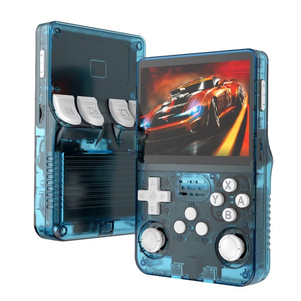 Open Source R36S Retro Handheld Video Game Console Linux System 3,5-tums IPS-skärm Bärbar Ruby Red 64G