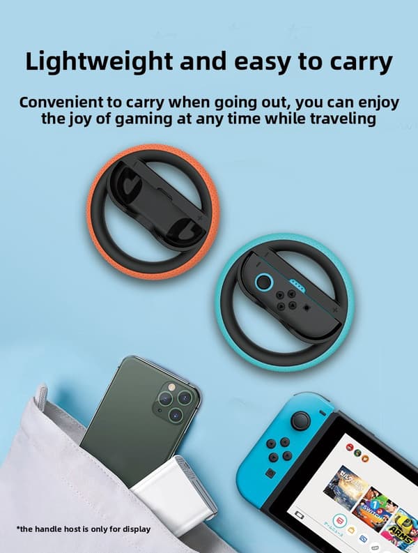 2 stk. rat til Switch 2 Joy-Con Controller Switch2 Joy-Con 2 Racing Wheel Hand Grip til Mario Kart World 8 Deluxe 2pcs