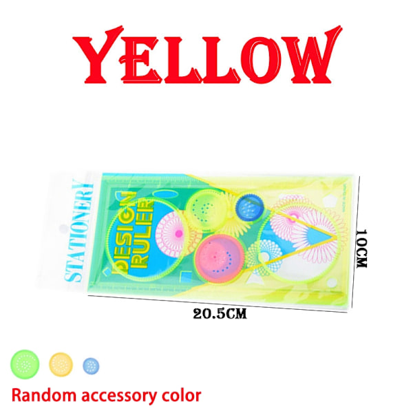 Spirograf ritmall - geometrisk konstleksak för barn Yellow