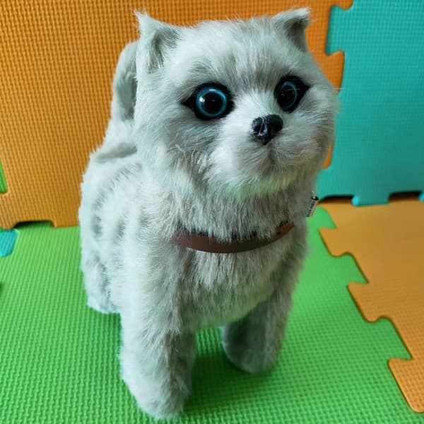 Interactive Robot Cat Toy - Plys elektronisk dyr med lydkontrol og musik til børns gaver E