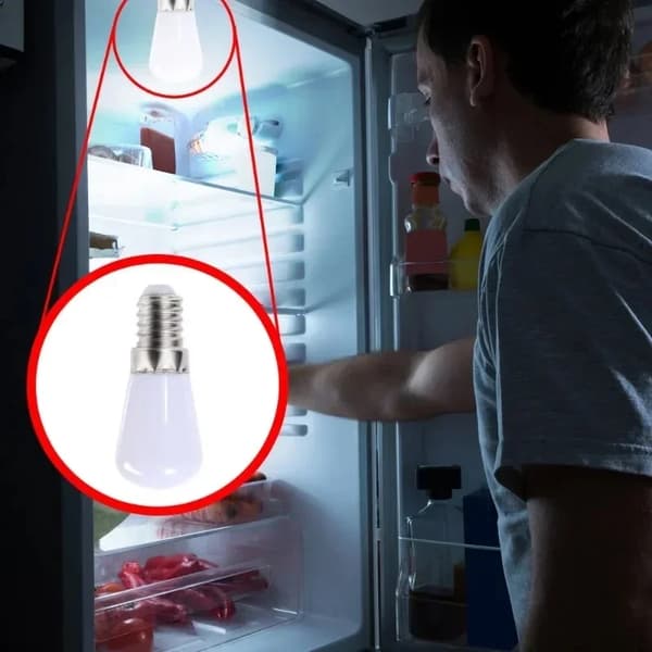 10/2 STK E14 E12 220V LED pærer Køleskabslampe Mini Natlampe Køleskab Display Lamper LED Spotlight Home Decor E14- WarmLight 4PCS