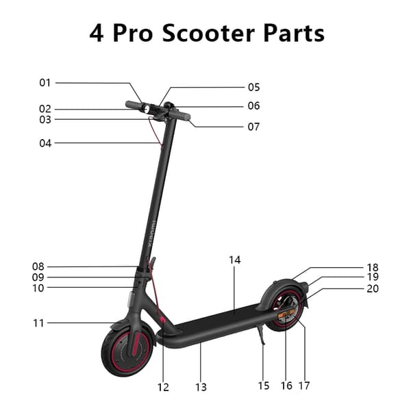 Reservdelar till Xiaomi Mijia 4Pro elscooter Silicone Set