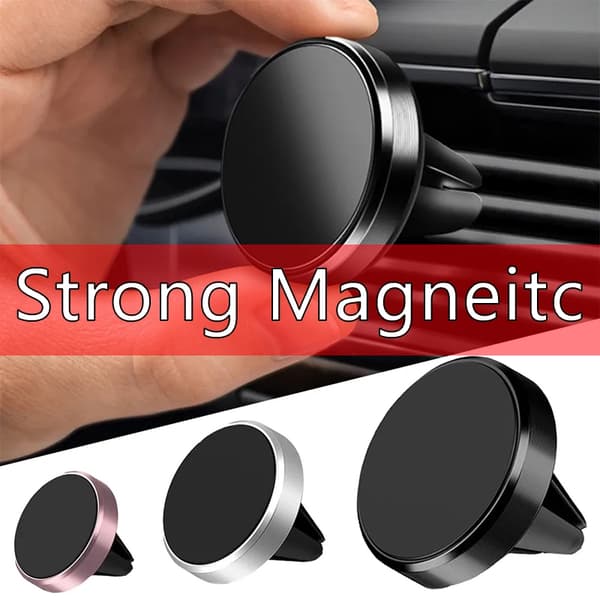 Universal Magnetisk Bilholder Luftventilmontering til iPhone Samsung Xiaomi Rose Gold