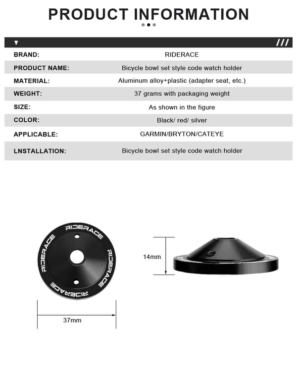 Cykelcomputerholder til Garmin Bryton Cateye cykelspeedometer frempindskappebeslag Red