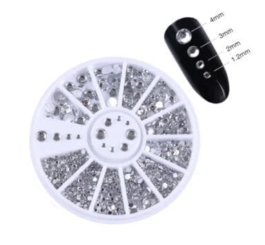 400 pcs Strass Rhinestone silver Nail art accessories