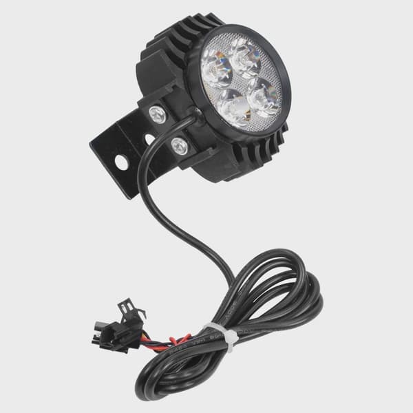 2-i-1 Horn Forlygte Forlygte til KUGOO M4 PRO El Scooter 12-80V Sikkerhedslampe black