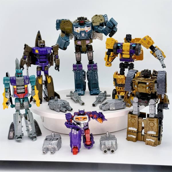 HZX Defensor Bruticus Superion Devastator 5-in-1 6-in-1 Transformation Robot -toimintahahmot 6IN1 Devastator 12"