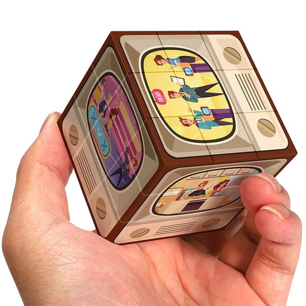 Magic Cube 3x3x3 3DUV tv-program stressavlastande pussel professionell mjuk hastighet spel barnleksak present