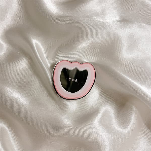Love Heart Makeup Spejl Telefon Grip Ring Holder Stand til iPhone 15 Tilbehør PT019