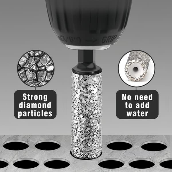 5 stk. 6-12 mm sekskantet skaft tør keramisk flise diamantbor marmor granit vitrificeret flise hul 5 pcs  12 mm