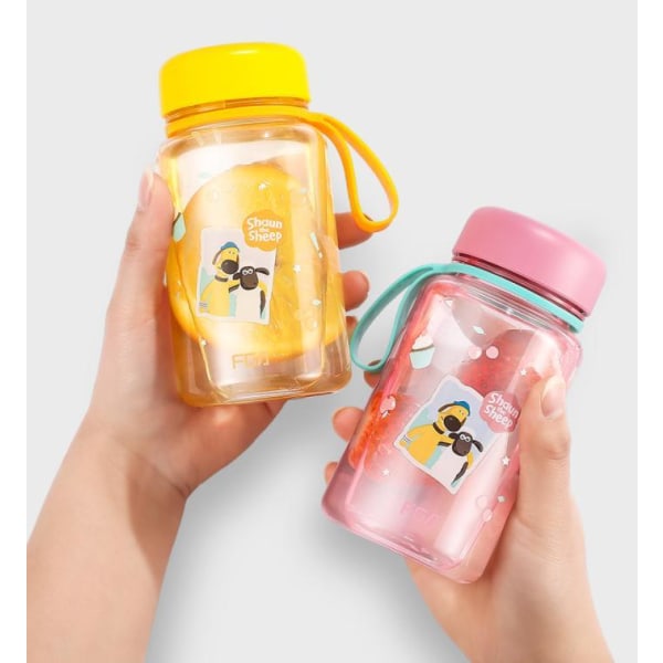 Fåret Shaun (Shaun the Sheep) Drikkeflaske vattenflaskar 400 ml Pink Rosa Model