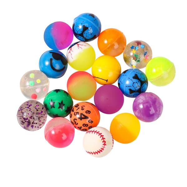 Tvåfärgad matt elastisk hoppboll - rolig flytande leksak för barn och vuxna 42MM Random 2PCS
