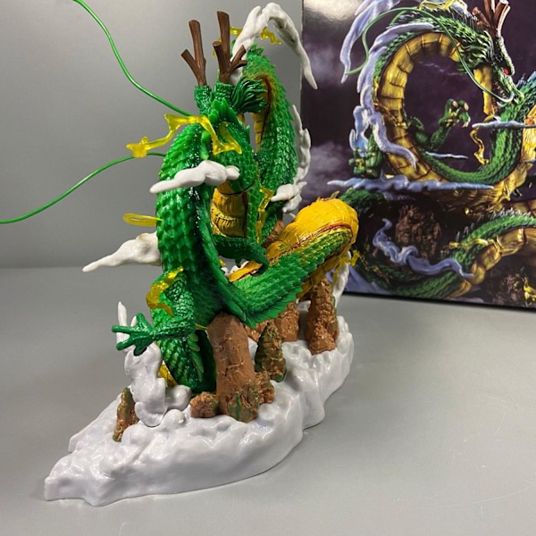 24 cm Dragon Ball Anime Figur Shenron Figur Goku And Shenron Figurine Modell Pvc Staty Doll Collection Room Toy Presents no box