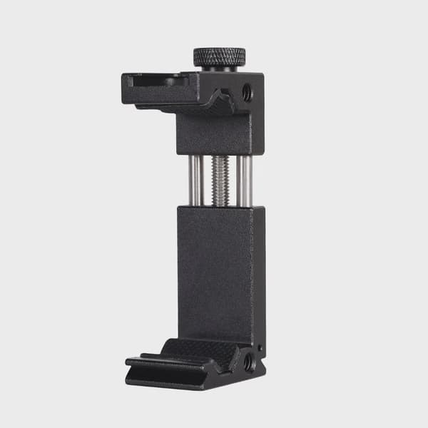 Universal telefonholder i aluminiumslegering med klemme og kold sko til iPhone Black