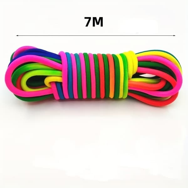 Hopprep för barn - Slitstarkt gummiband hopprep för träning och träning - Nylonleksakspresent 7M