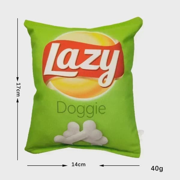 Sjove hundelegetøj med kartoffelchipspose, plys, pibefoder til små, mellemstore hunde, interaktivt pibefoder til hvalpe, tyggelegetøj 1