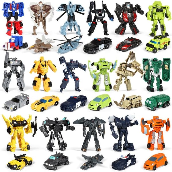2-i-1 Mini Transformation Robot billegetøj til børn - Action Figur gave & deformeret model Model 24