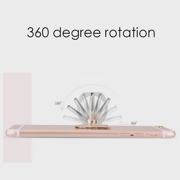 360° Blommigt Fingerring Smartphone Hållare Stativ för Alla Telefoner 12