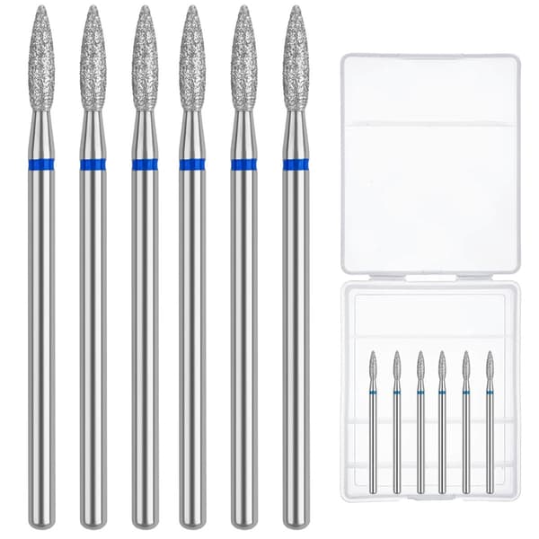 6 stk. neglebor diamantfræsere til manicure SET1