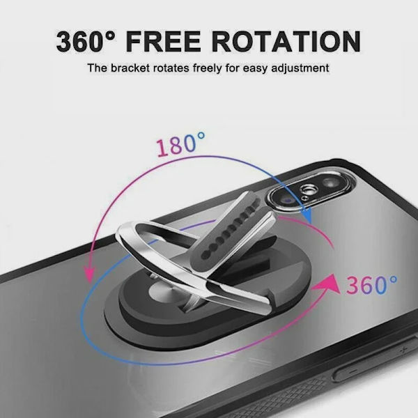 360° Ringholder Telefonstativ Universal Bilventilationsmontering Multifunktionelt Telefongreb Blue