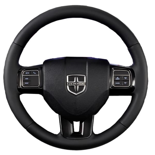 Rattskydd i nappaläder för Dodge Grand Caravan Journey Avenger Durango, biltillbehör i slitstarkt material Black Blue thread