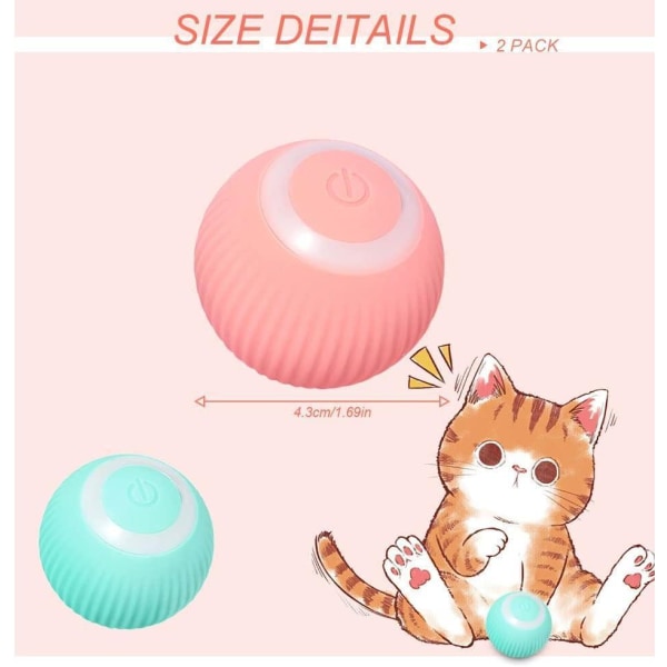 Aktiveringsbold Kattelegetøj-Legetøj til katte Bold Pink