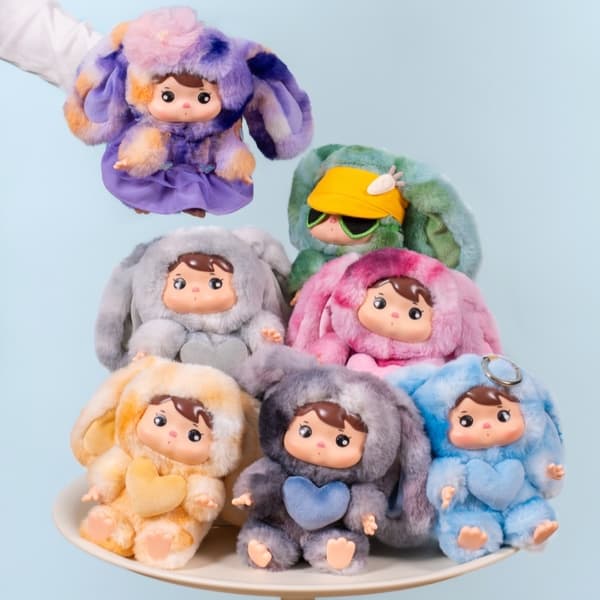 Bobobella V2 Blind Box Plyschdocka - Söt Kawaii partyleksaksfigur för samlare och presenter Confirm - E