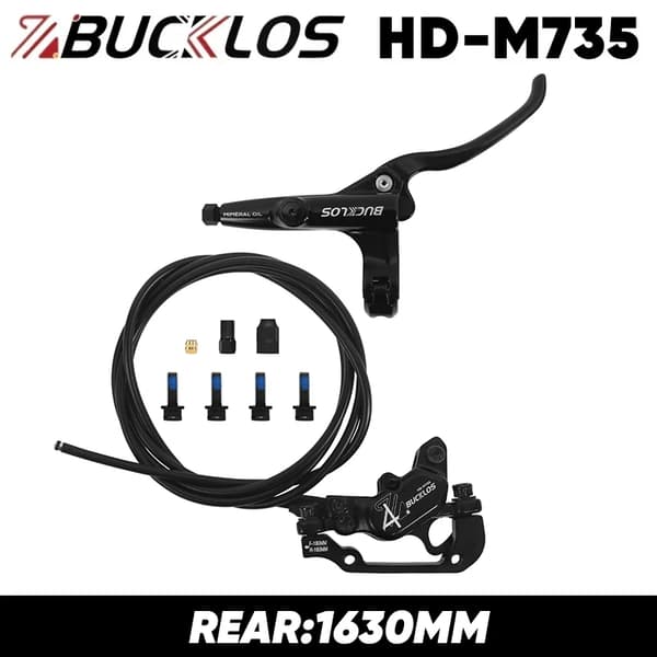 BUCKLOS MTB 4-kolvs hydrauliska skivbromsar fram bak elcykel scooter Power Off- Front