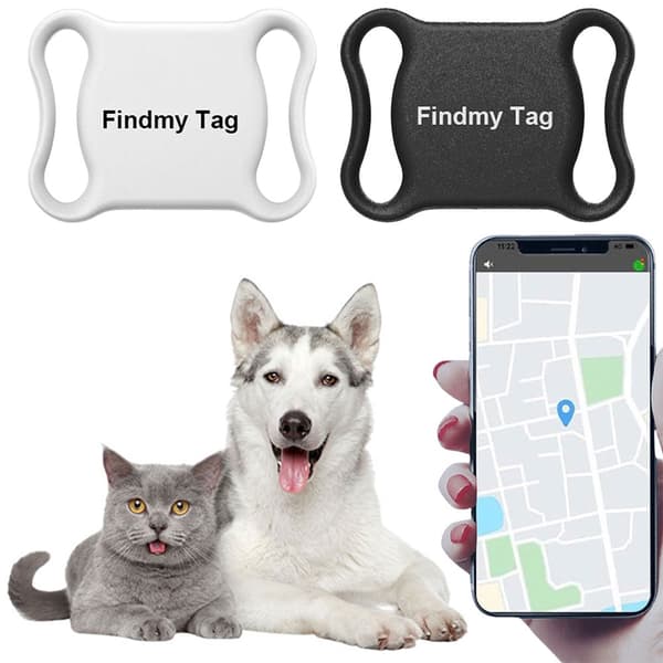 Bluetooth GPS Tracker til kæledyr, børn og bagage - Real-Time Location Finder til hunde, katte og mere Black