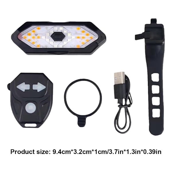 USB-uppladdningsbart vattentätt LED-bakblinkers för M365 Pro 2 MI 4 elscooter Basic Model