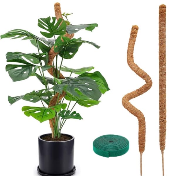 Bøjelig mosstang, klatrestøtte til planter, støttepæle til monstera-palmer, tilbehør til potteplanter til haven 1pcs Extendable 30cm