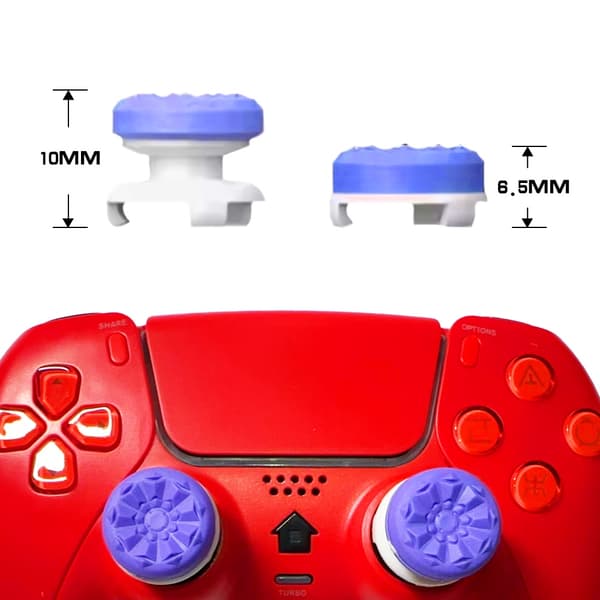 2 silikone-tommelfingergreb til P5/P4, højtydende analogt joystick til PS4 PS5 Galaxy joystick Silikonehætte white a pair