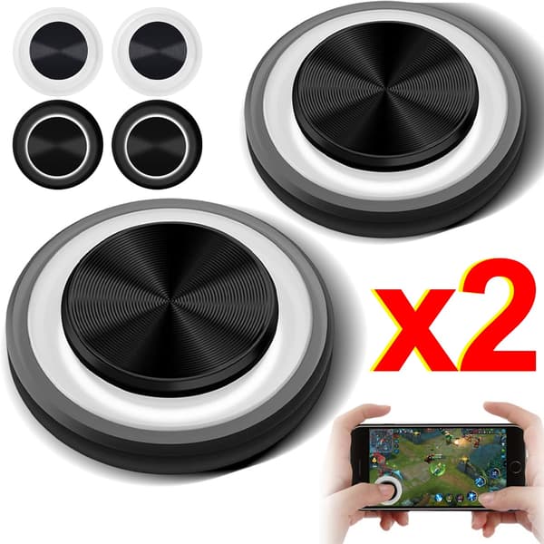 Smartphone-kontroll Joystick Spelkontroll Pekskärm Joypad för iPad iPhone Android Surfplatta Smidig Spelkontroll Blue Bundle 2PCS