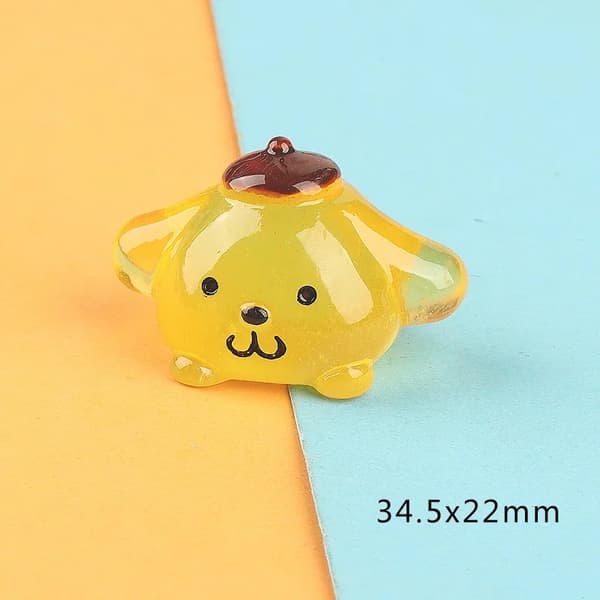 Kawaii Mini Resin 3D dyrefigurer - lysende flatback håndværkstilbehør til gør-det-selv-projekter diy miniature2 Size 1pc