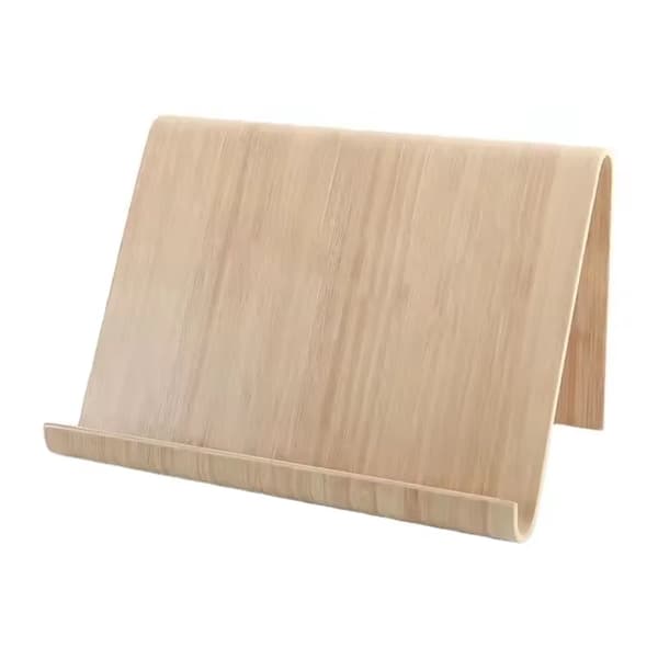 Multifunktionel bambus træ universal tablet & telefon stander til iPad Samsung desktop Black Walnut