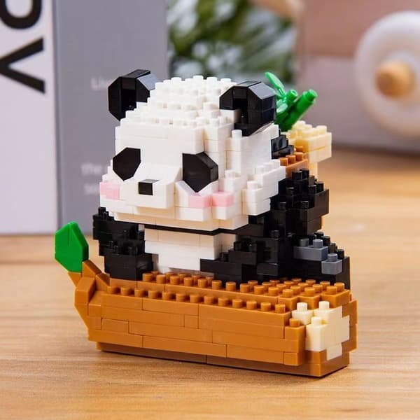 Mini Panda Building Blocks - Söt pedagogisk leksak i stil för barn W1116 Nobox