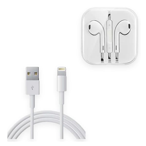 iPhone Hörlurar+ Lightning laddare iPhone X/8/7/6S/6/5S/5C/5/iPa
