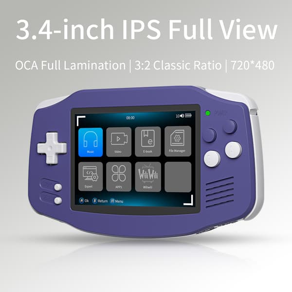 ANBERNIC RG34XX Retro Handheld Game Console 3,4” IPS Linux 64-bitars 3500mAh videospelspelare TR Green 64GB