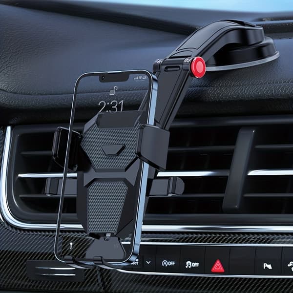 Biltelefonholder Stand Gravity Dashboard Universal Mobilstøtte til iPhone 13/12 Pro Xiaomi Samsung black