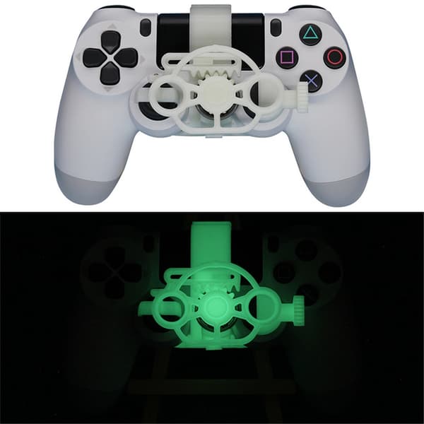 Mini-styrning 3D-utskriftsratt för PS4-kontroller Racingspel Hjälpkontroll Spel Joystick Simulator Gamepad RED