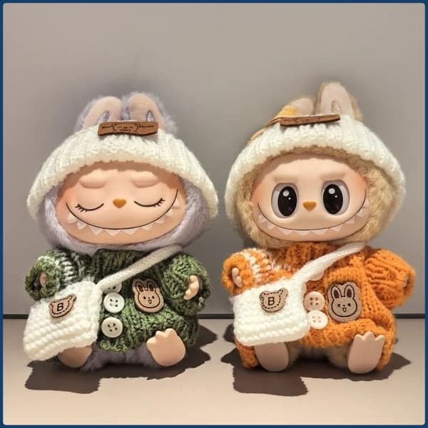 17 cm s Doll Hættetrøjetøj - Farverigt tilbehør til Monster s Blind Box Dolls random 6 Pcs model 25