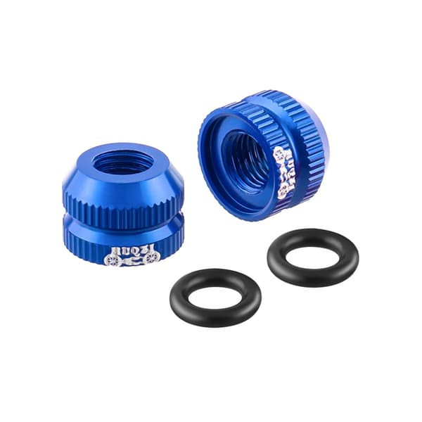 1 par MTB-cykel vakuumdäckventilhattar innerslang muttersäkra Blue-1Pair