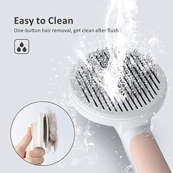 Itsepuhdistuva Slicker Brush koirille ja kissoille poistaa aluskarvan Blue
