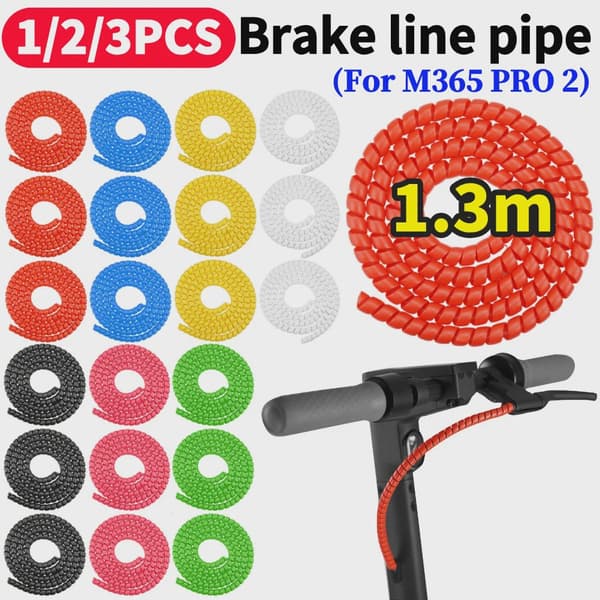 1,3 m kabelskydd för elscooter för M365 PRO 2-tillbehör Red 3PCS
