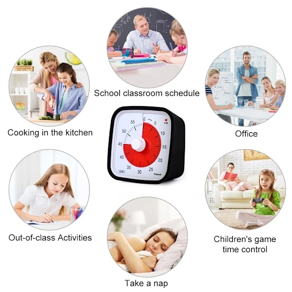 Visual Time Timer 60 min - Täydellinen aikatyökalu lapsille