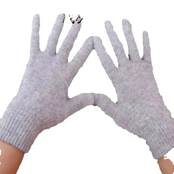 Bløde og varme strikkede uldhandsker til kvinder - Moderigtigt, åndbart efterårs- og vintertilbehør GRAY Size One Size