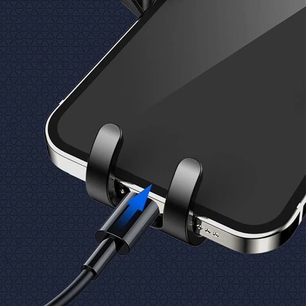 Gravity Bilholder Luftventil Clip Mount Universal Stødsikker Stander til iPhone Samsung Xiaomi GPS black