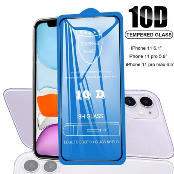 iPhone 11 Pro Max Tempered Glass Full Coverage 10D