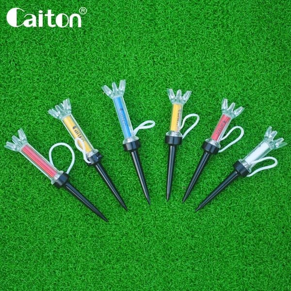 Förbättra ditt golfspel med Caiton 5st magnetisk plast golf-tee-set - 360 graders studs 5pcs 90mm